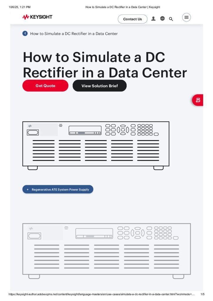 How to Simulate a DC Rectifier in a Data Center _ Keysight